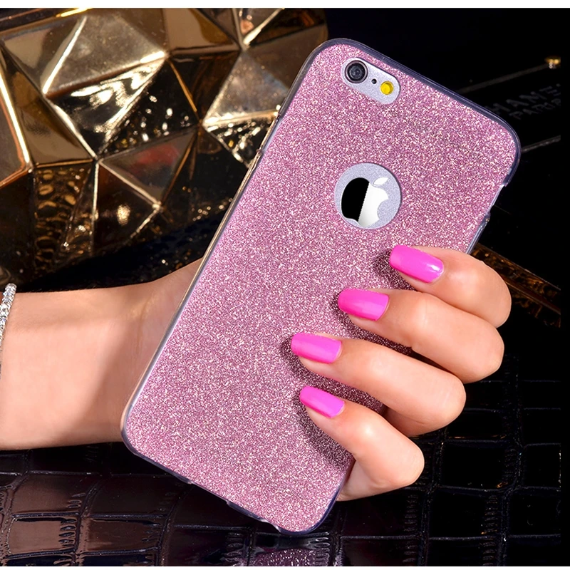 Lovely Girl Glitter Soft Silicone TPU Case for iphone XS MAX XR X 7 8 6 6S Plus 5 5s SE Slim ShockProof Protective Shell Cover |