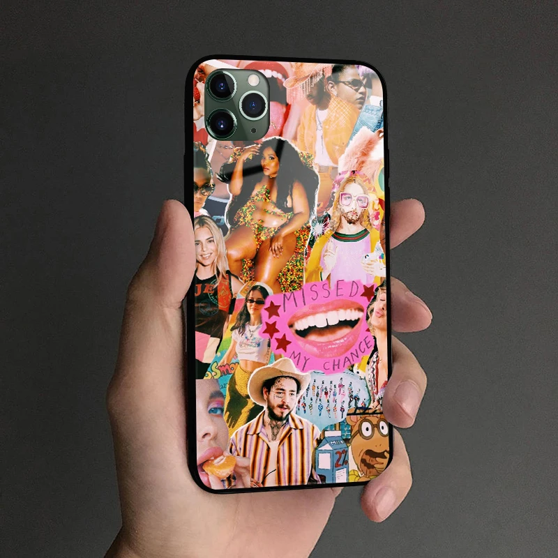 Популярные звезды моды Lizzo коллаж стекло Мягкий силиконовый чехол для телефона