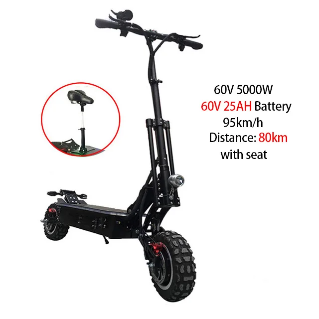 5000W 60V25AH Black 5000 Вт Электрический скутер 95 км/ч высокая скорость 38,5 Ач скейтборд бездорожье Patinete Electrico Adulto Escooter Электрический длинный Ховерборд - Цвет: 5000W 60V25AH Black