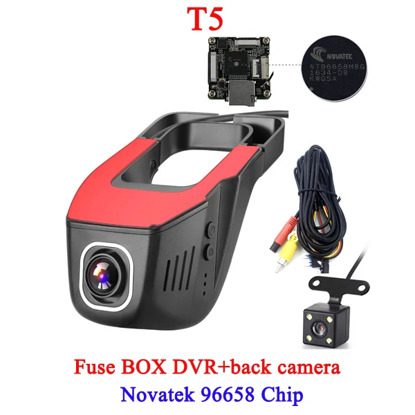 WHEXUNE Скрытая мини Wifi Автомобильная Dvr камера двойной объектив dashcam авто видео рекордер регистратор DVRs видеорегистраторы FHD 1080P ночное видение - Название цвета: T5