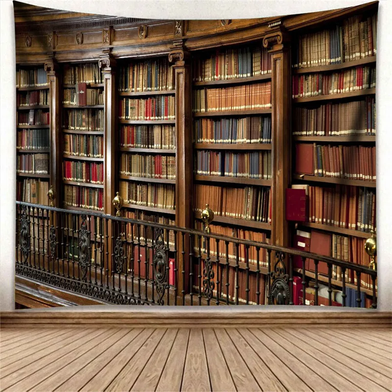 Прямая поставка Волшебная книжная полка гобелен домашний Декор настенный хиппи