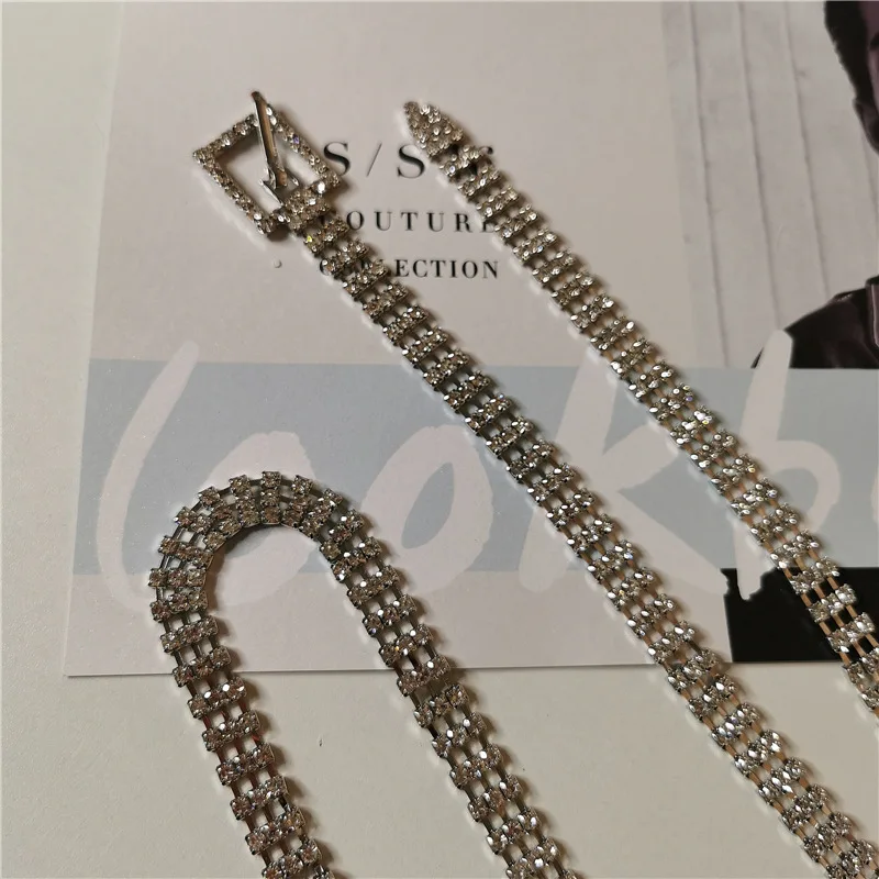 Высококачественный роскошный женский пояс со стразами Женский яркий широкий