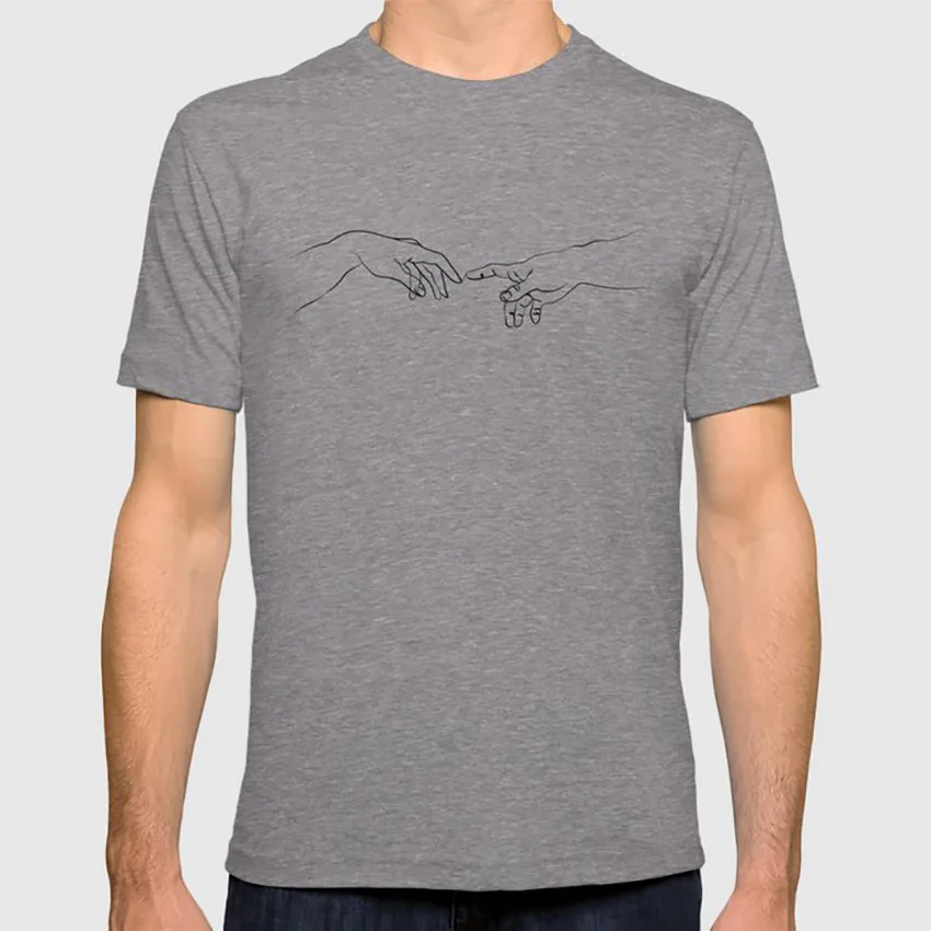 Создание Адама футболка известная живопись минимальное искусство Пабло Пикассо