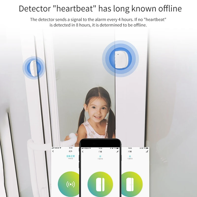 

WIFI Home Security Alarm System, Smart Home Intruder Alarm Kit Support Remote Control Real-Time Update TUYA APP EU Plug