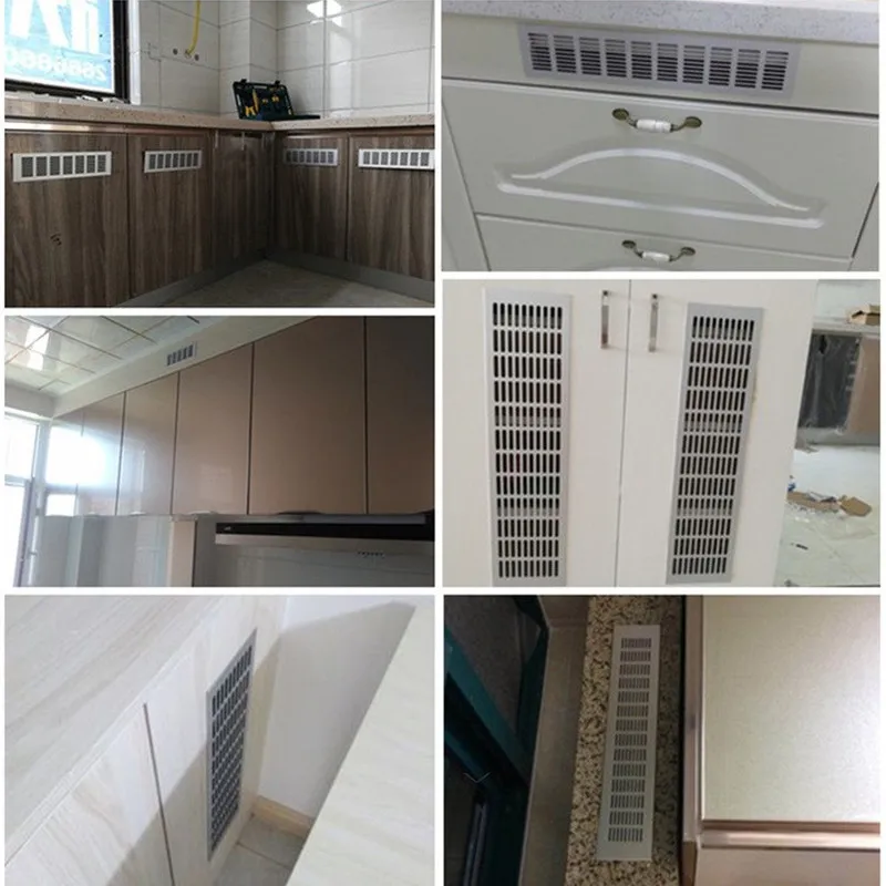 

Aluminum alloy cabinet Air Vent Silver decoration cover Hole plug Ventilation Grille for Wardrobes Cupboar Hardware Accessories