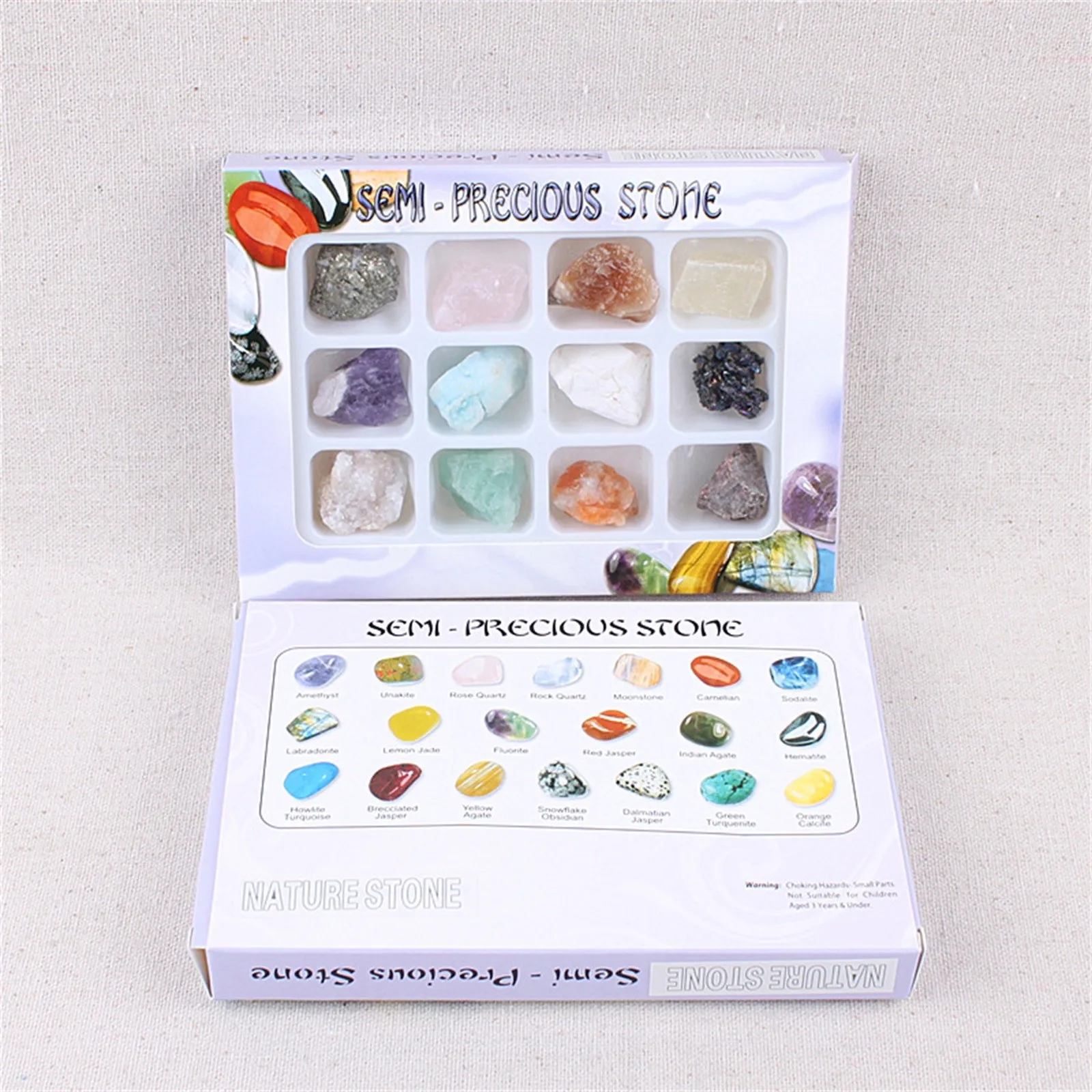 Коллекционная Подарочная коробка с натуральными кристаллами надписью &quotMerry