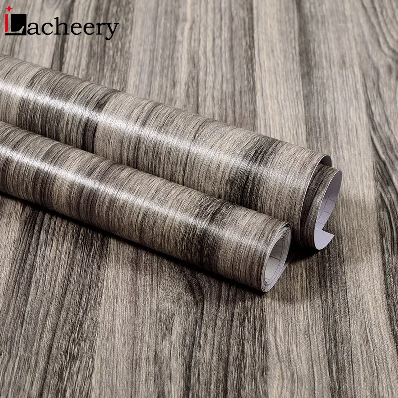 

Vinyl Wood Wallpaper for Furniture Home Decor Waterproof Contact Paper Bedroom DIY Retro Style Self Adhesive Renovation Stickers