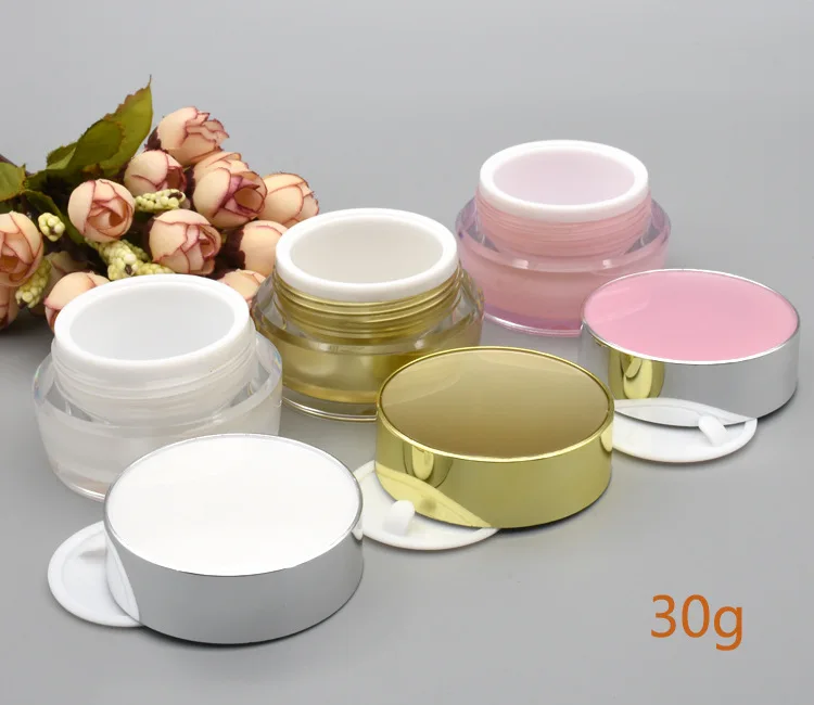 10pcs 5g/10g/15g/20g/30g Empty Acrylic Cosmetic Jars Makeup Container Lotion Bottle Vials Face Cream Sample Pots Gel Box | Красота и