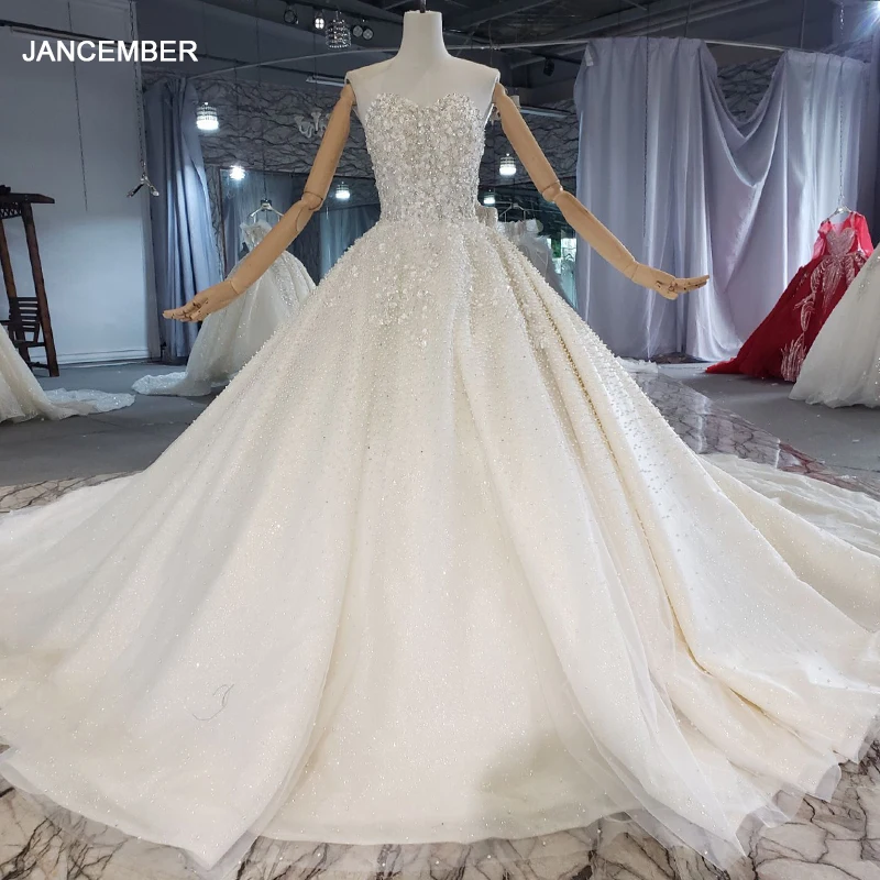 

HTL1663-1 dubai lace wedding dresses for bride plus size simples luxury wedding dress 2021 new vestido de novia manga larga