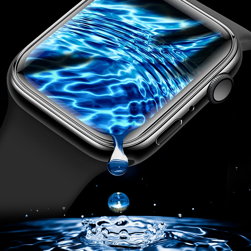20D закаленное стекло для защиты экрана Apple Watch Series 5 4 3 2 1 полное покрытие УФ-клей 40