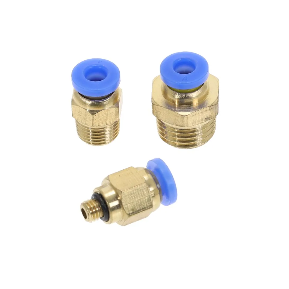 1 шт. PC4 пневматические фитинги мм Наружная резьба M5 M6 1/8 1/4 3/8 01 02 03 к трубке с прямым