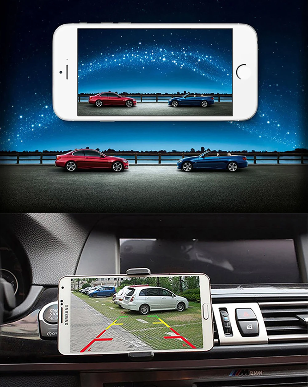 Podofo беспроводная wifi камера заднего вида Автомобильная видеорегистратор HD