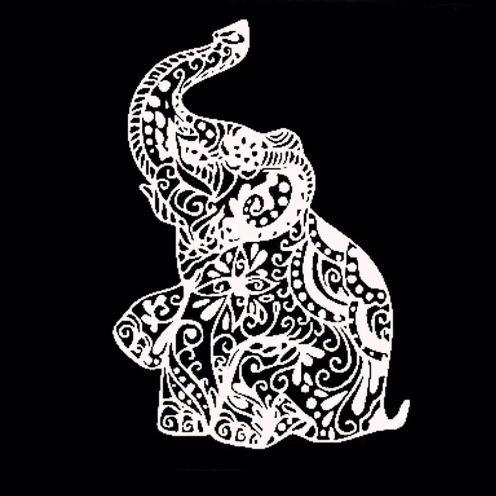 

Hot Creative Car Stickers Auto Floral Elephant Car-Styling Vehicle PVC 18cm X 14cm KK Vinyl Decals Motorcycle Waterproof