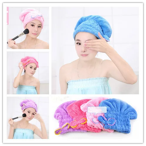 Супер Абсорбирующая Коралловая бархатная сухая шапочка для волос супер тонкое