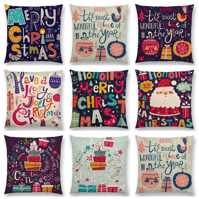 Рождественские и новогодние подарки с Санта Клаусом снеговиком елкой зимние