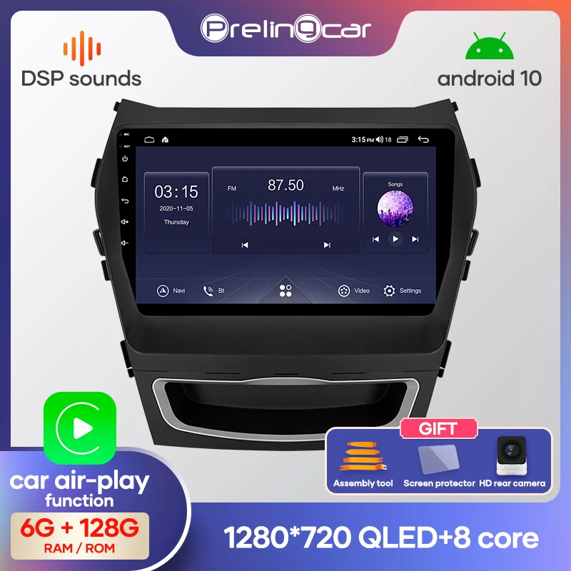 Prelingcar Android10.0 без DVD 2 Din Автомобильный Радио Мультимедийный видеоплеер навигации