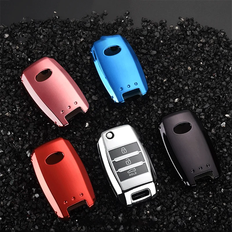 

Car Key Cover New TPU Car Key Case Shell For Kia Rio QL Sportage Ceed Cerato Sorento K2 K3 K4 K5 Auto Accessories Ring