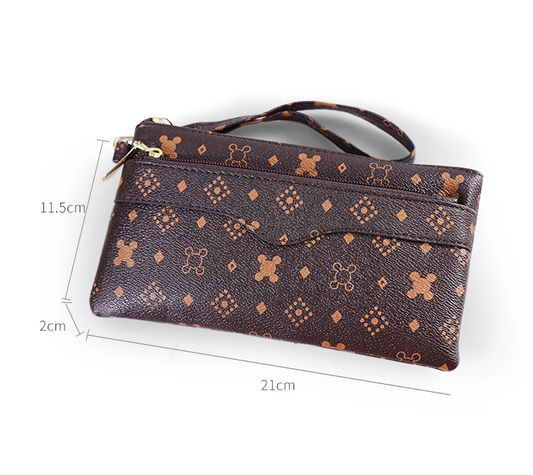 

Women Casual Female Soft Leather Bag Clutch Coin Phone Purse Lady Long Orangizer Wallet for Girls Birthday Gifts 2021