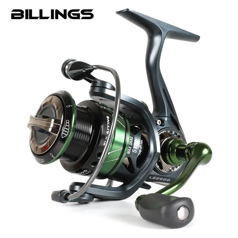 

BILLINGS LE1000 2500 3000 Spinning fishing Reel 12+1BB CNC Shallow Metal Spool Rocker Saltwater lure Fishing Accessories LT body