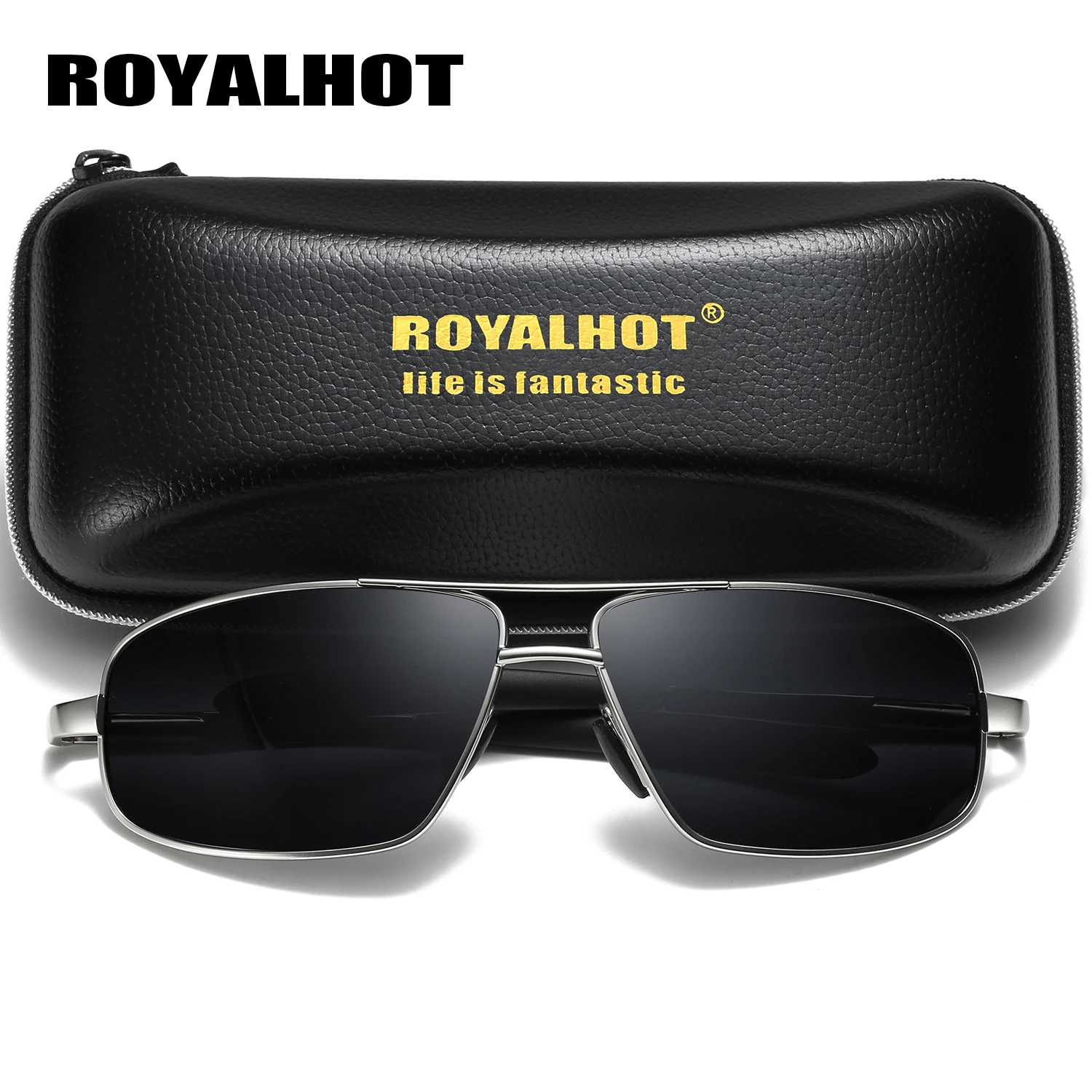 RoyalHot мужские женские сплав крутые Прямоугольная оправа поляризационные