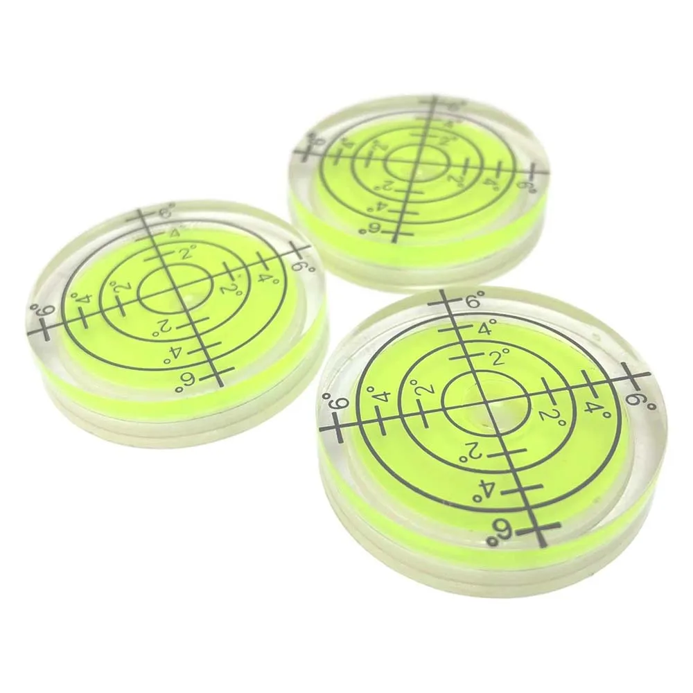 

32MM Woodworking Round Bubble Level Precision Bubble Leveler Bullseye Horizontal Spirit Level Measuring Tools 3Pcs/Set