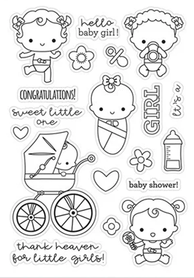 

JC Rubber Stamps and Cutting Die Scrapbooking Cute Baby Carriage Craft Stencil Card Make Album Sheet Decoration 2020 Die Cut New