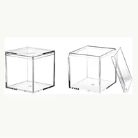 acrylic box with lid clear square organizer cube storage containers for candy beads jewelry accessoriessmall items