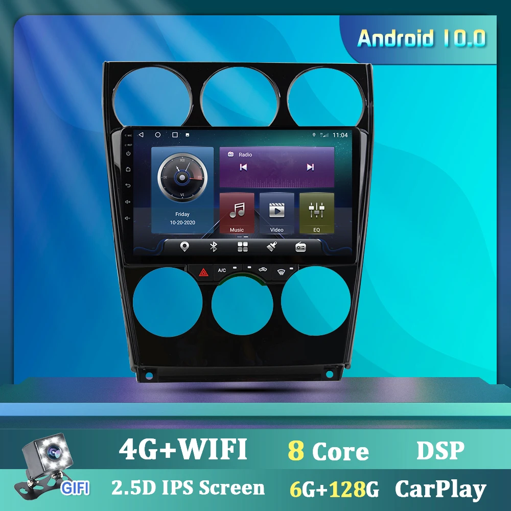 

OKNAVI 2 Din Android 9.0 Car Multimedia Player For Mazda-6 2006 2007 2008 2009-2013 GPS Navigation Stereo WIFI 4G BT WIFI Radio