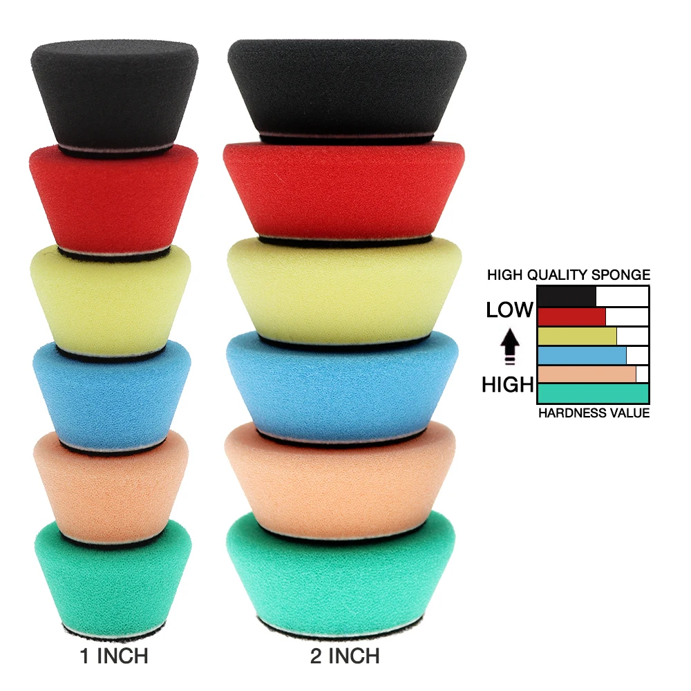 Полировальная губка высокого качества 1 дюйм 2 дюйма грубая средняя и тонкая