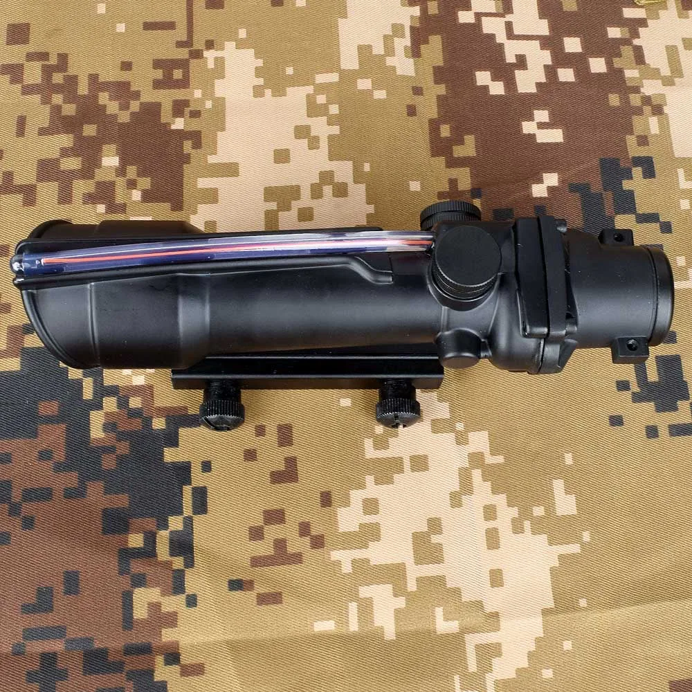 ACOG 5x35 Hunting Riflescope Dual Illuminated Chevron Red Green Cross Fiber Scope Reticles Tactical Rifle Optical Sight