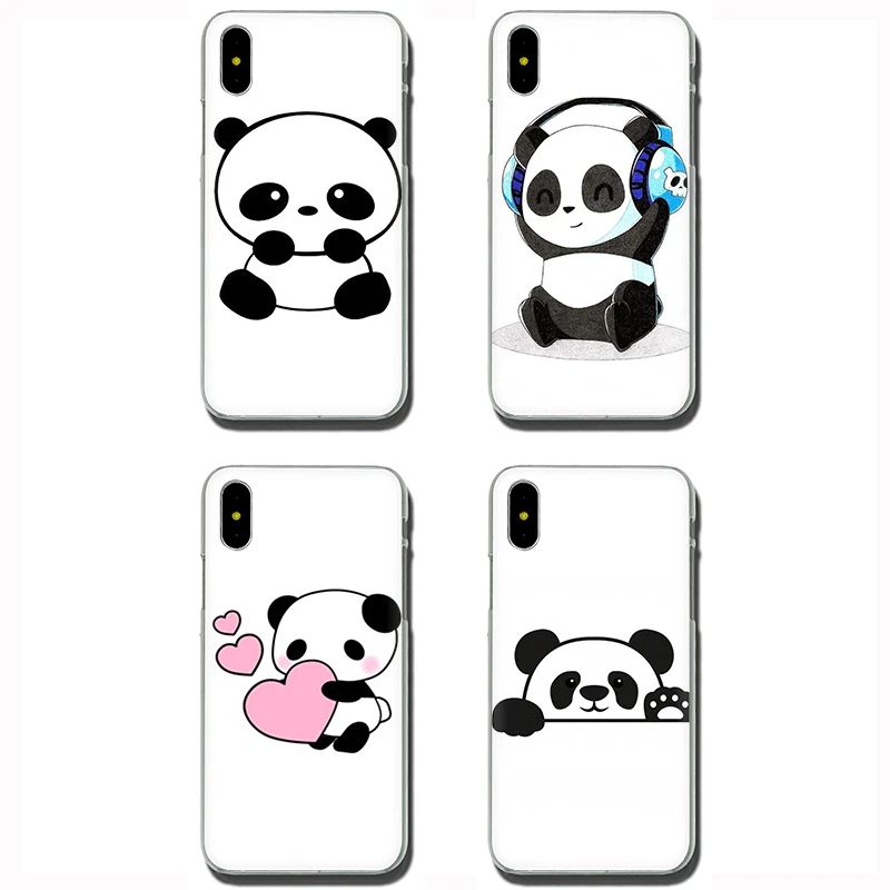 Жесткий пластиковый чехол для телефона с милой пандой iphone 5 Φ 5C SE 2020 6 6s 7 8 plus X XR XS 11