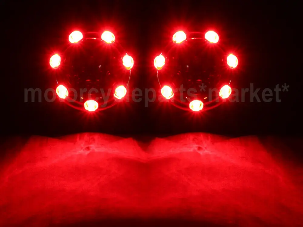 Светодиодный ное кольцо 1157 Red Bullet Fire Ring светильник воротник хромированный свет