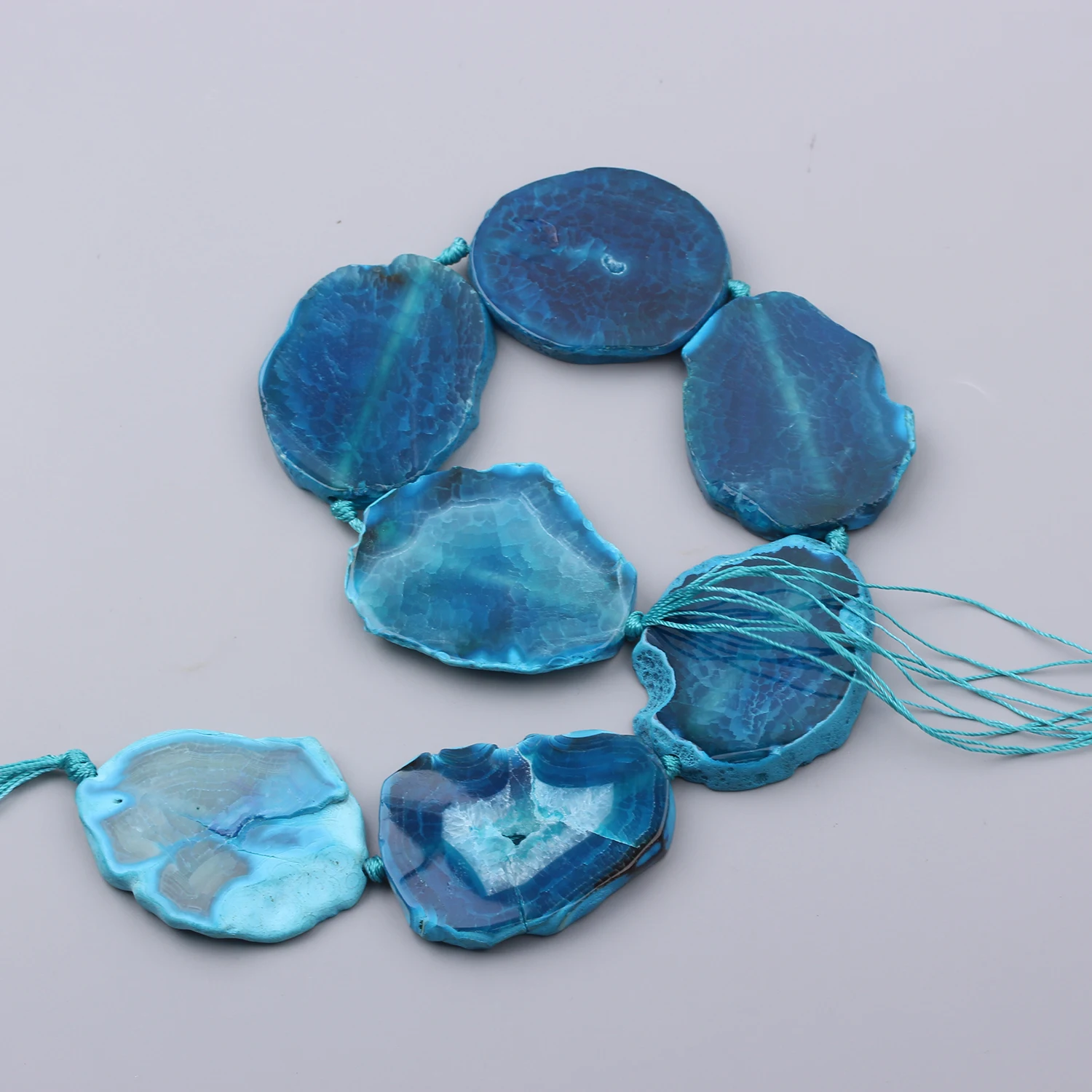 

Big Size Rainbow Color Natural Agates Stone Drilled Irregular Slab Loose Beads Pendant Jewelry,Slab Onyx Stone Beads DIY Jewelry