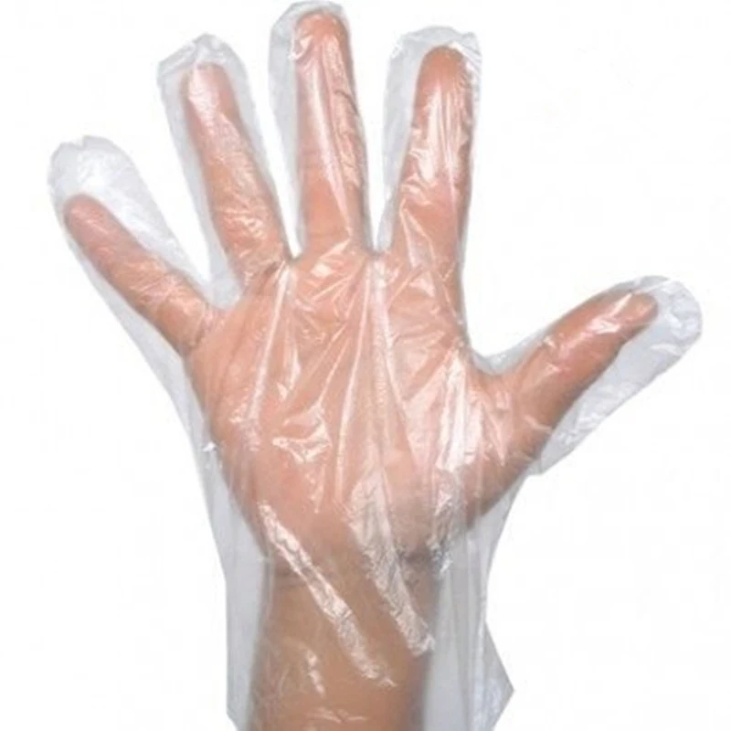 

100pcs/Lot Disposable Plastic Gloves PE Gloves One-off Restaurant BBQ Transparent Eco-friendly Kitchen Garden accessories