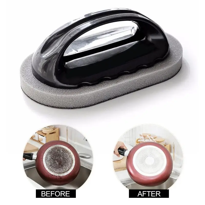 

Kitchen Sponge Brush Sponge Cleaning Brush Descaling Knife Pan Pot Cleaner Strong Decontamination Brushes Kitchen Tools