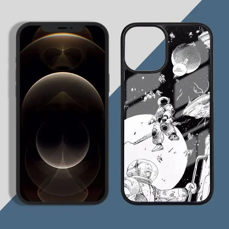 

Funny astronaut space cute Phone Case for iPhone 11 12 pro XS MAX 8 7 6 6S Plus X 5S SE 2020 XR Hard PC