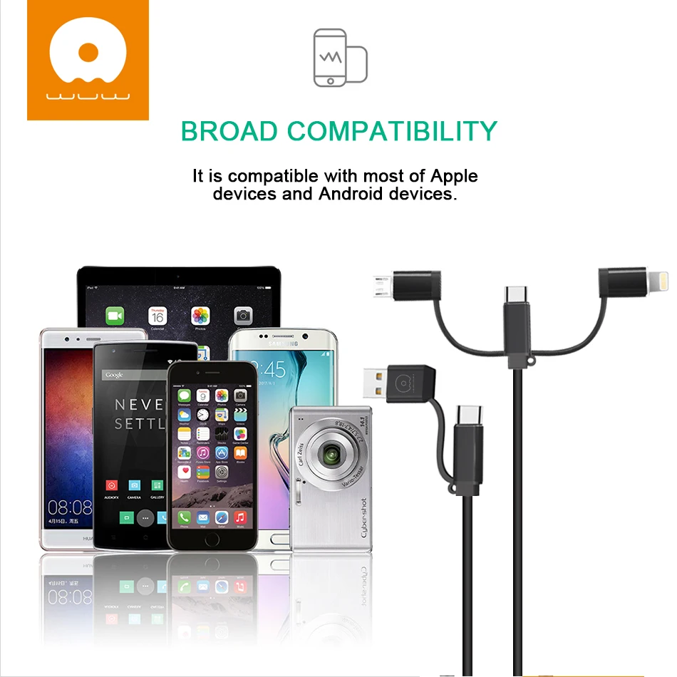 5 шт. 5A 4 в 1 USB кабель для мобильного телефона Micro usb type C кабель зарядного устройства для iPhone 7 XR XS 11Pro huawei шнур для быстрой зарядки данных
