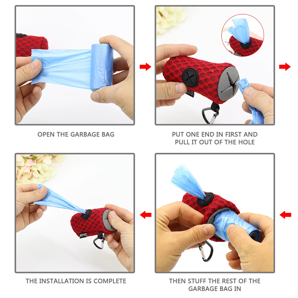 Портативный корма мешком для мусора на открытом воздухе Щенок Кот мусорный мешок