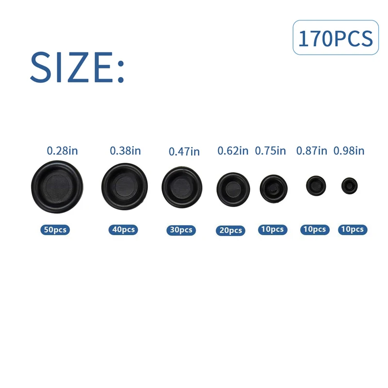 Набор резиновых втулок 170 шт. Комплект прокладок для сетевого экрана