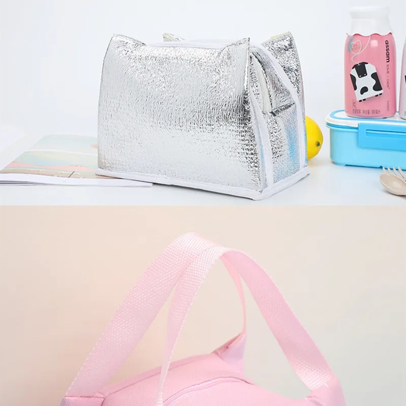 Сумка-холодильник Женская из ткани Оксфорд портативная на молнии с изображением