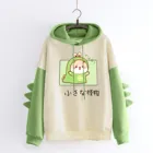 Женская толстовка с принтом динозавра, повседневный Свободный свитшот в стиле Харадзюку, пуловер свободного покроя, женские топы