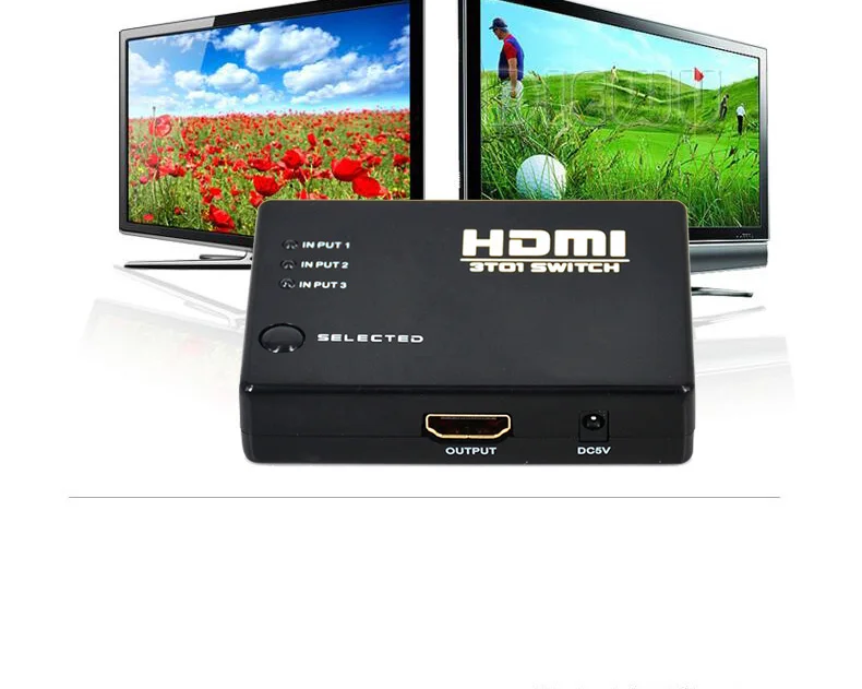 Переключатель совместимый с HDMI применяется к PS4/приставке/компьютеру в