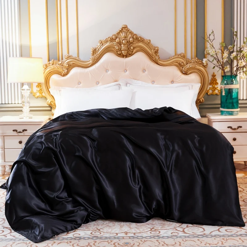 Пододеяльник из сатина и шелка мягкое стеганое одеяло чехол для кровати 1 шт. в