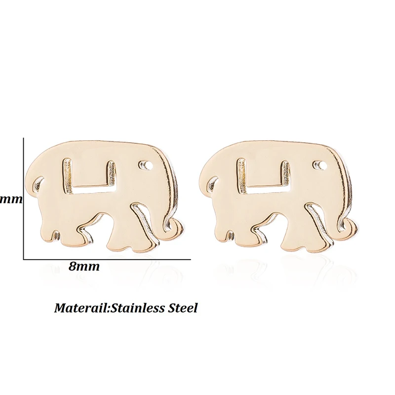 Hfarich серьги с большими животными Слоник стальные из нержавеющей стали для женщин