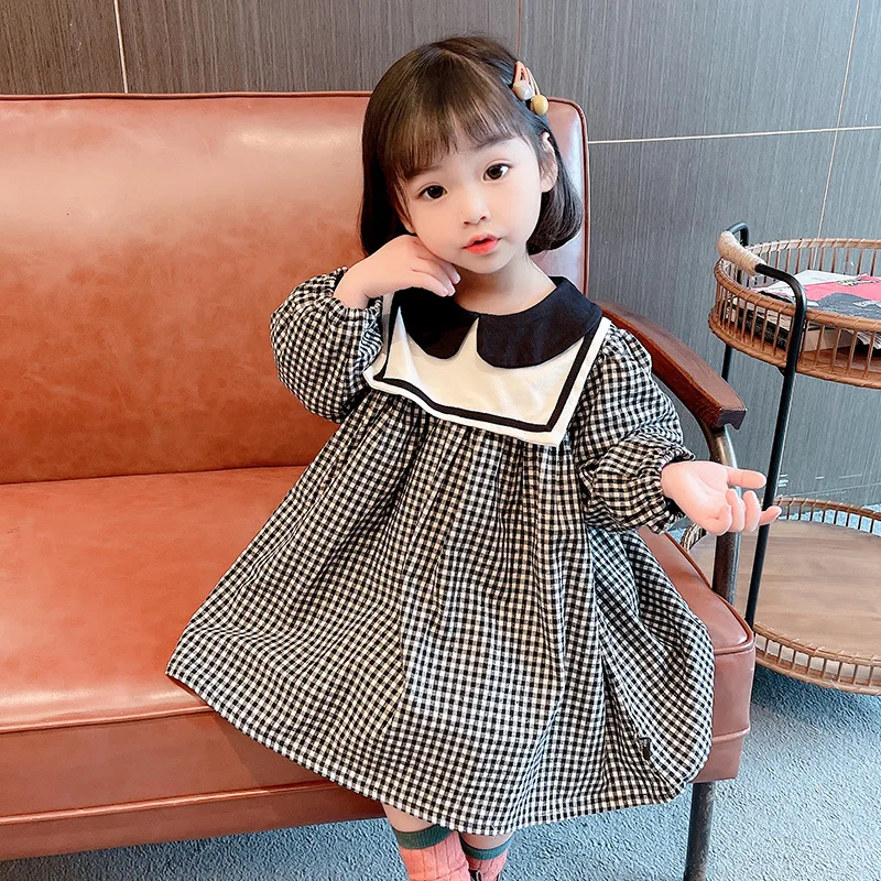 

Girl Dress Kids Baby Gown 2021 Black Spring Autumn Toddler Outwear Party Wedding Princess Tutu Dresses Cotton Children Clothing