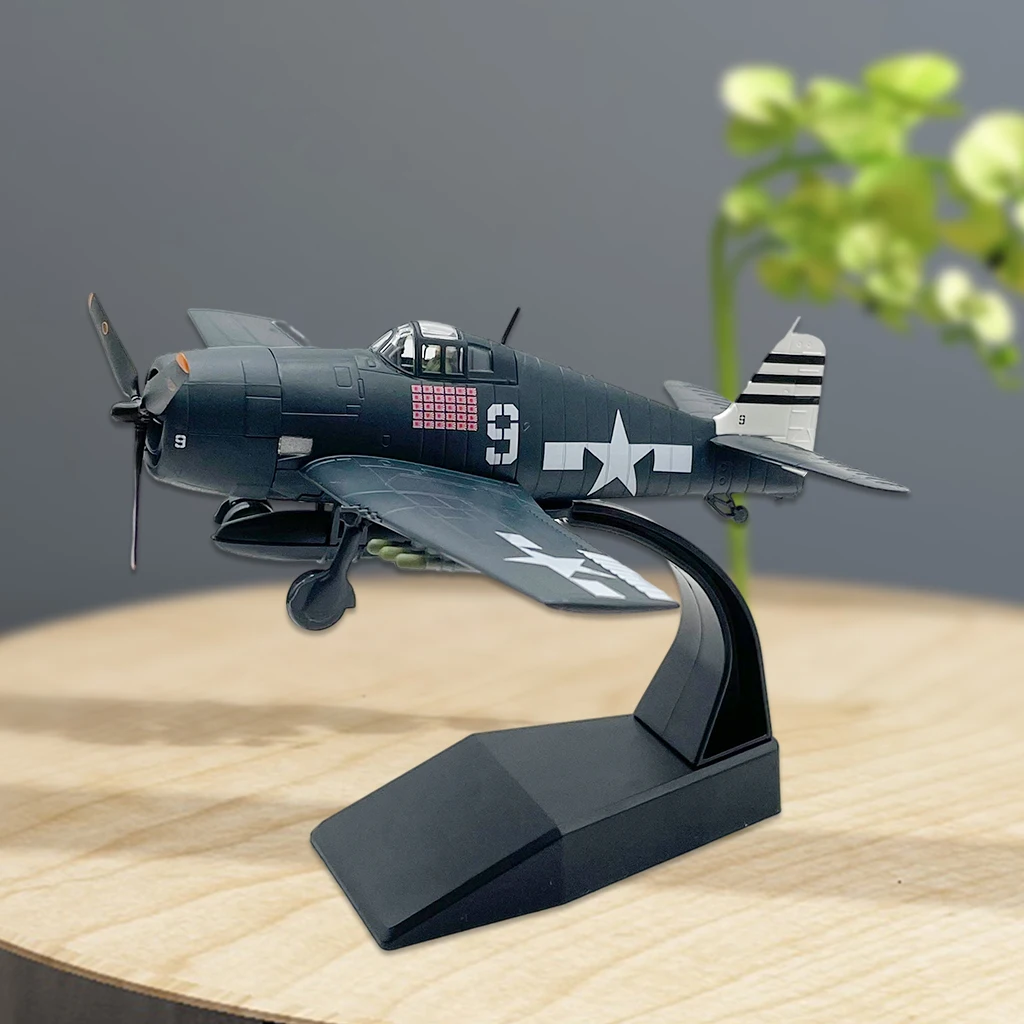 

Metal 1:72 F6F Hellcat Fighter Model Aircraft with Stand Collectables Home Office Room Decor
