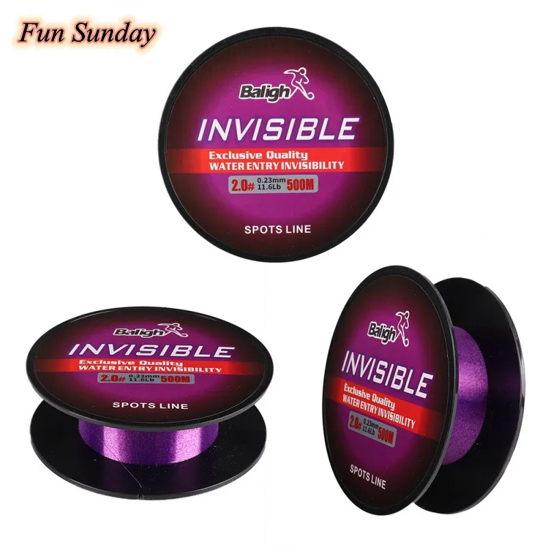 Супержесткая прочная рыболовная леска 500 м забавная воскресенья нейлоновая 3 8-35