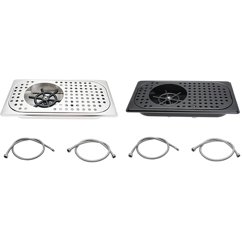 

Pitcher Rinse Drain 304 Stainless Steel Bar Glass Rinser for Sink, Cup Washer Spray Rinser for Home Kitchen Hotel Cafe