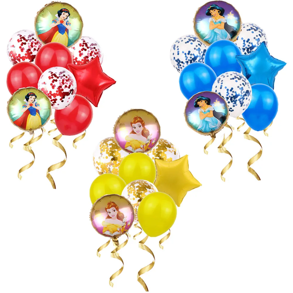 

1 set Snow White Bell Balloons Princess Foil Balloon Happy Birthday Party Decorations Kids Toys Baby Show Suppiles Girl Gifts