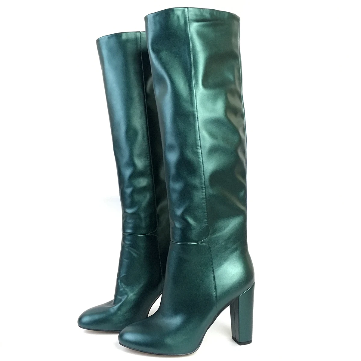 Женские сапоги Сапоги до колена с круглым носком на высоком каблуке Женская